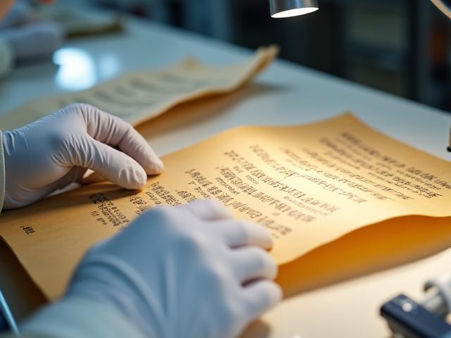 고문서 보존 처리 과정 이미지