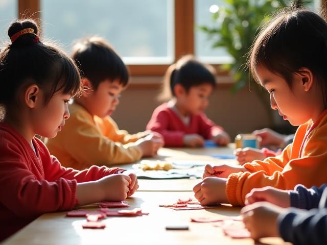 아이들과 함께하는 전통 공예 워크숍 이미지